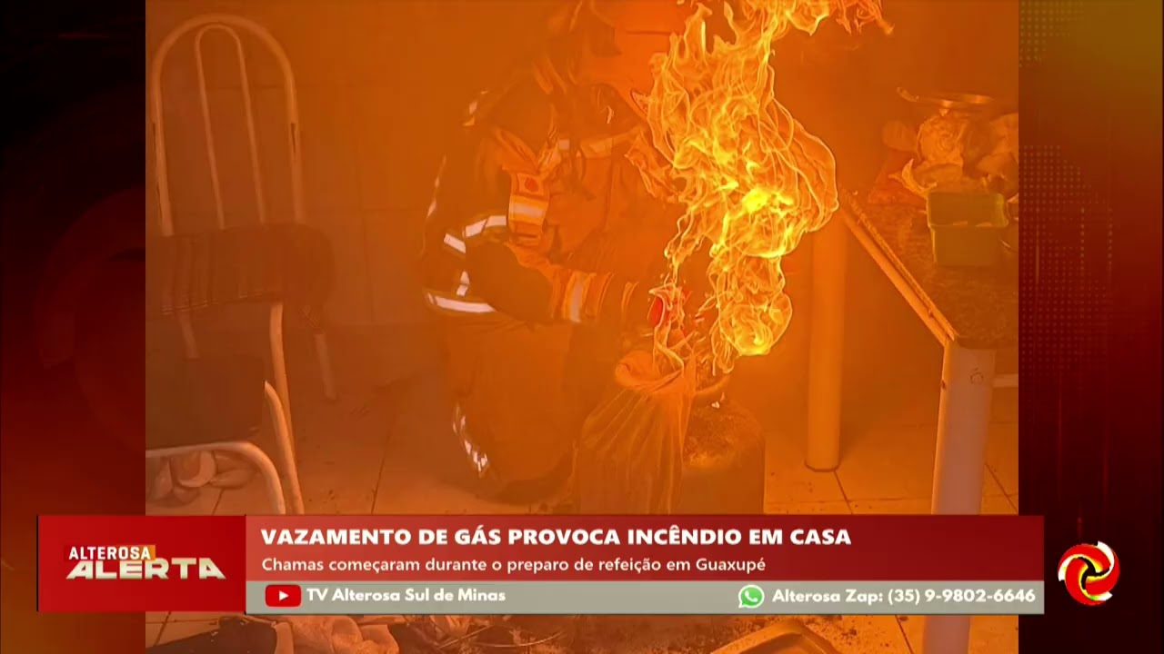 Incêndio atinge casa em Guaxupé