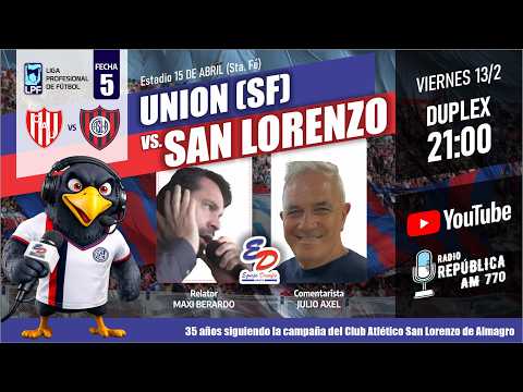 ⚽️ UNION (Sta. Fe) vs SAN LORENZO | Reacciones en VIVO | #EquipoDesafio 🔴 🔵 #sanlorenzo