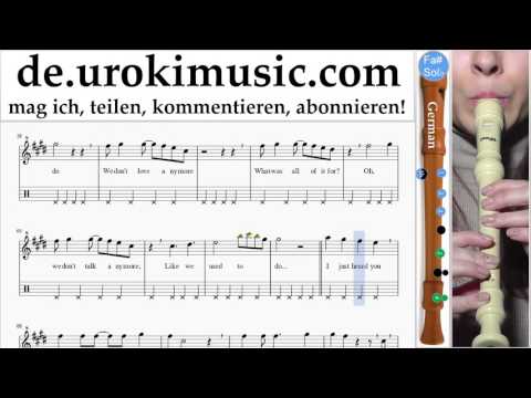 Blockflötenunterricht G. Charlie Puth & Selena Gomez - We Don't Talk Anymore Teil#2 um-995