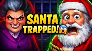   Santa Kidnapped! 😱 Stopping Miss T to SAVE Christmas 🎄| #scaryteacher3d @trendingingame #gaming 