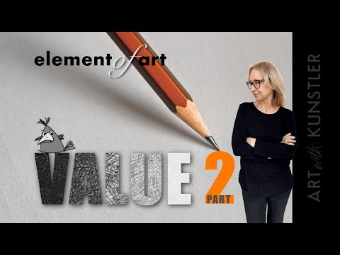 Value as an Element of Art. Part 2. Shading techniques. Value scale. Value application in Art.