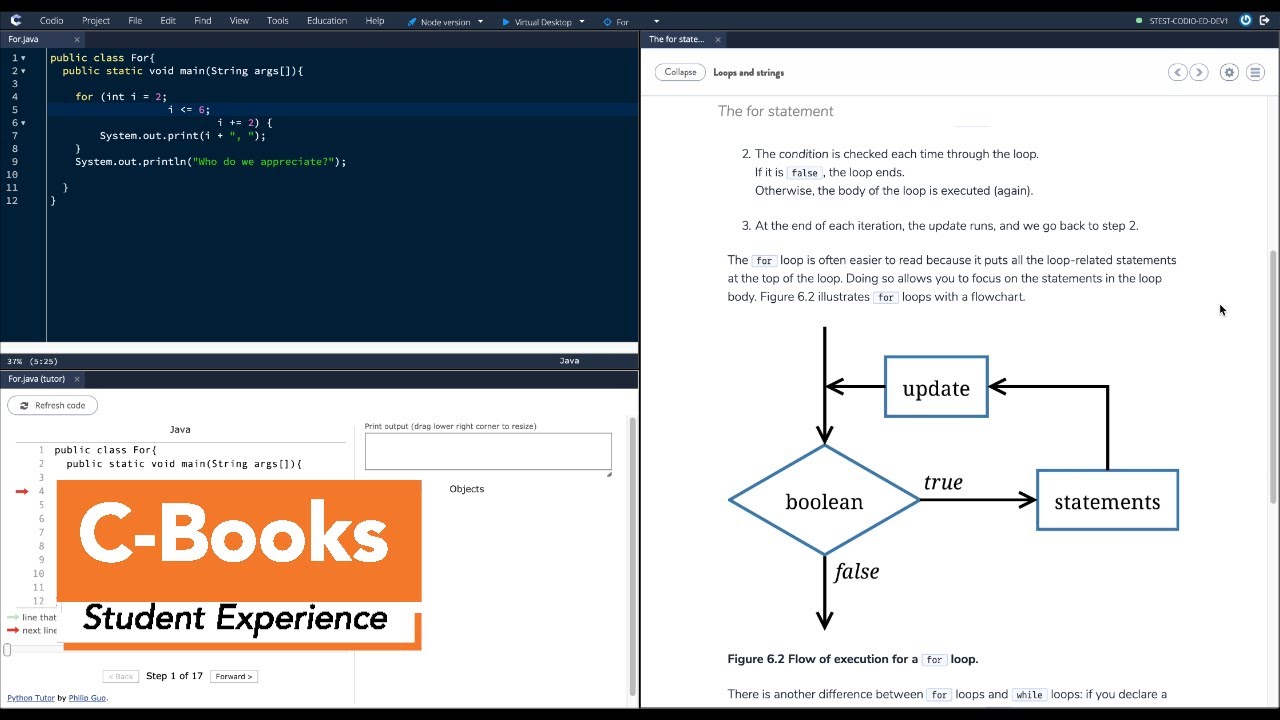 C-Books Features for Students and Instructors