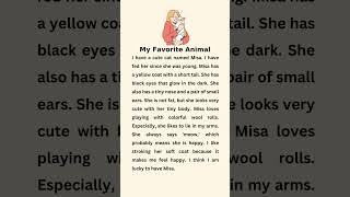 Fav Animal🐱🐈 #english #reading #story #englishspeaking #storytelling #storytime #shorts #shortsvideo