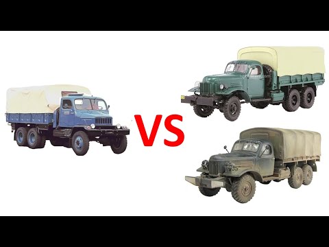 Война грузовиков СССР и Чехии Praga V3s против ЗИЛ 157 и ЗИС 151