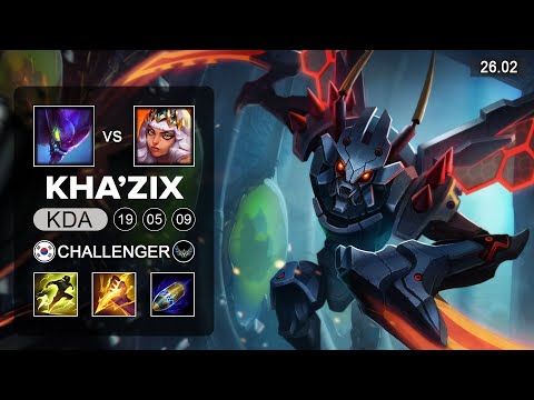 Kha'Zix vs Qiyana Jungle - KR Challenger - Patch 26.02 Season 16
