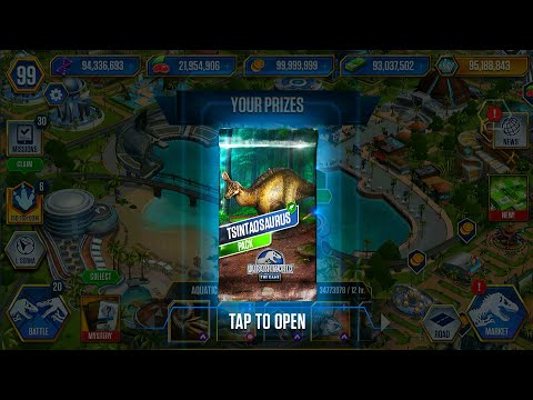 LUCKY TO RECEIVE TSINTAOSAURUS, PLOTOSAURUS AND DINO BUCKS PACK | JURASSIC WORLD THE GAME