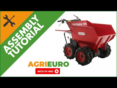 GeotechPro Geotrak 500 Wheelbarrow - Dumper Barrow 500 Kg - 4 drive wheels - Assembly tutorial