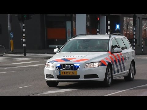 2x Politie met spoed in Amsterdam - Verkeers Politie En Politie Busje