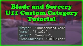 Custom Category Tutorial at Blade & Sorcery Nexus - Mods and community