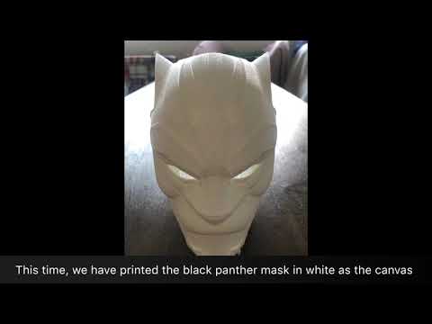 3D colouring book - Black Panther