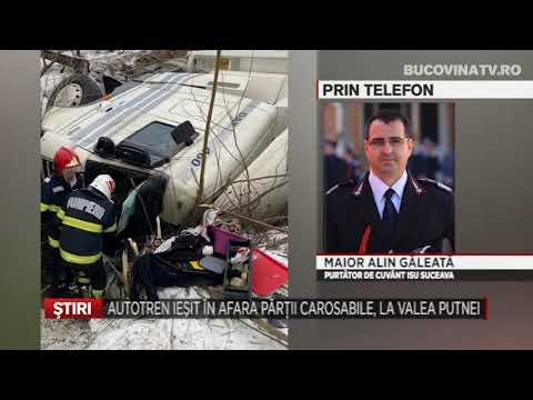 Autotren iesit in afara partii carosabile, la Valea Putnei
