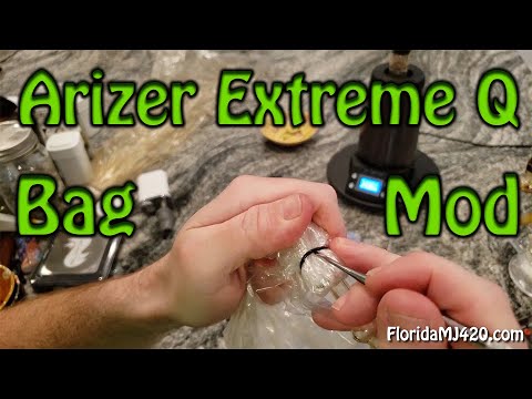 Arizer Extreme Q Bag Mod - Increase Capacity, Full Extraction, Stop Leaks - Marijuana Vape