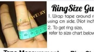 How to measure my ring size* How to get your ring size using a tape measurement #wedding #engagement