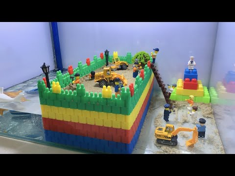 Lego Dam Breach Experiment #7 - Lego castle wall, will it stop the flood?
