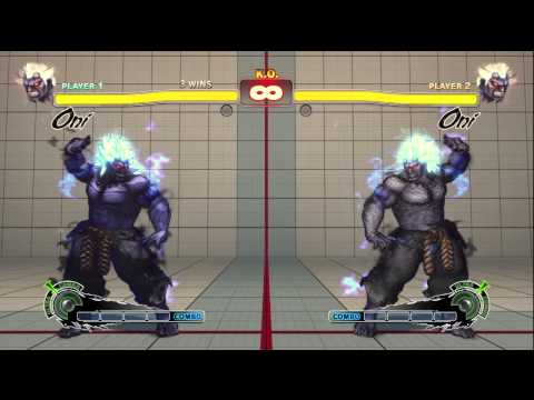 Super Street Fighter 4 Arcade Edition Dlc Oni Akuma Gameplay HD 720p