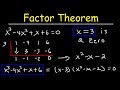 Factor Theorem And Synthetic Division Of Polynomial Functions