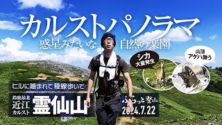 【登山】近江カルスト 霊仙山! ヒルに噛まれて カルストパノラマ越えて 自然豊かな楽園へ!