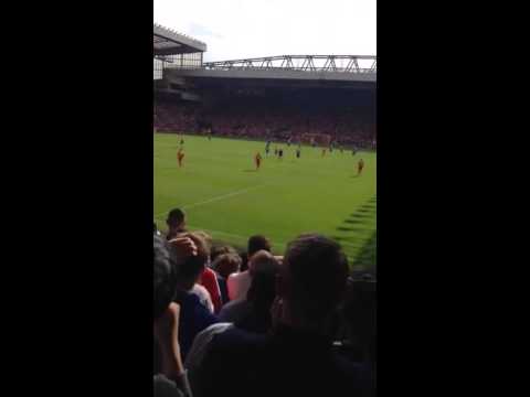 Chelsea fans at Liverpool. Willian goal, Jose, full time