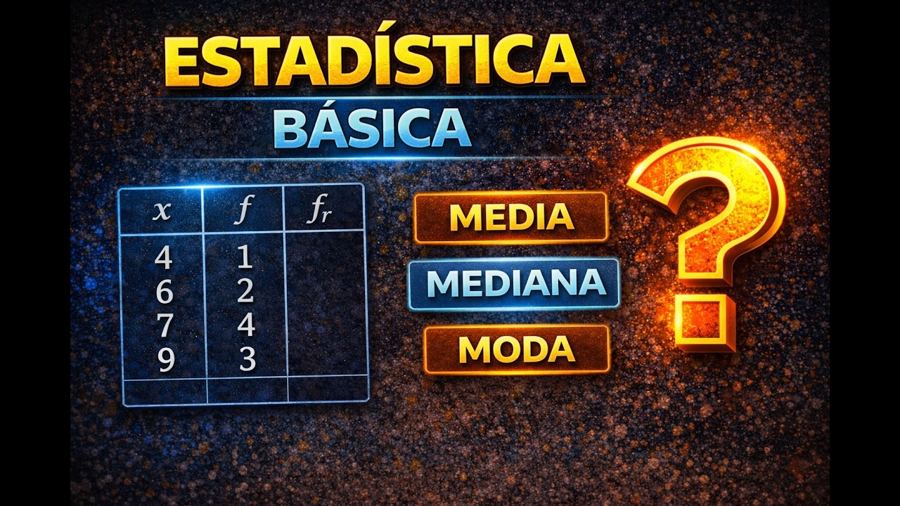 Estadística (curso completo), tabla de frecuencias, media mediana y moda