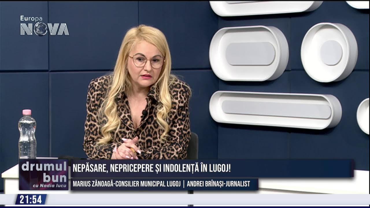 Emisiune (VIDEO integral) DRUMUL BUN cu NADIA IUCU. Invitati-Marius Zanoaga, consilier municipal Lugoj si Andrei Brinasi-jurnalist