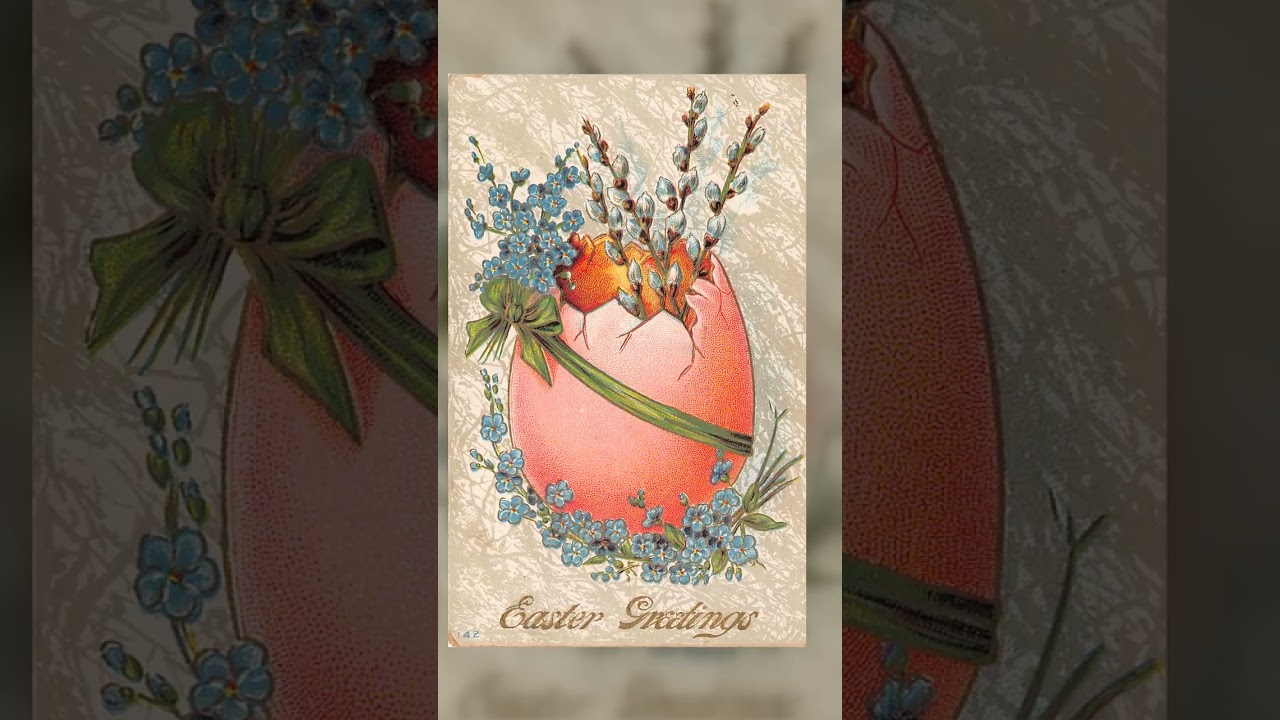 Easter Greetings, Undivided Back Postcard, Early 1900s Video