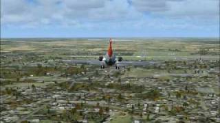 preview picture of video 'FSX 727 Crosswind South Bend Rwy 36'