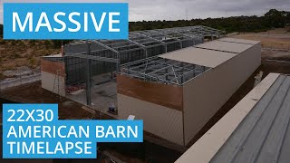 Massive American Barn Shed Time Lapse   Sheds Perth