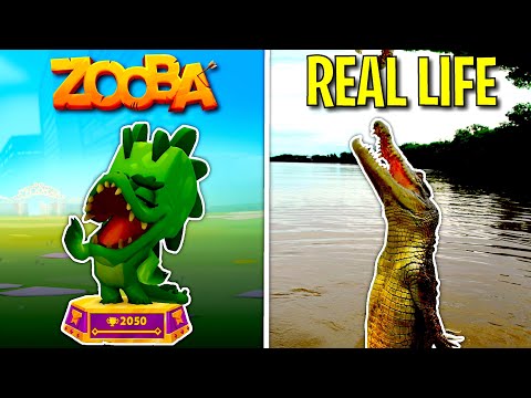 ZOOBA vs REAL LIFE ANIMALS | Donna Crocodile | Finn Shark | Steve Eagle | Jade Tiger (Squads Games)