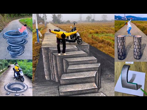 Amazing Illusions Art Street Hand 3D Drawing