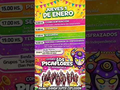 1 de enero 2026 los pica flores de Humahuaca #carnaval #jujuy #humahuaca #desentierro #diablo #sed