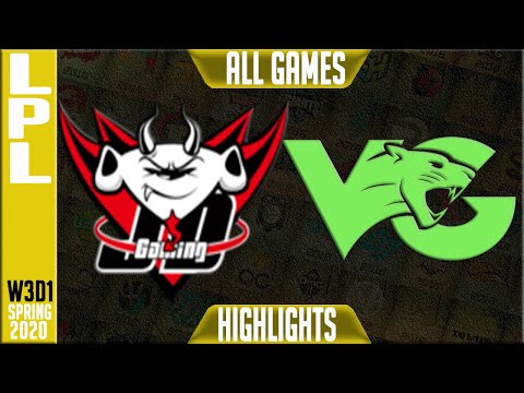 VG vs JDG Highlights ALL GAMES | LPL Spring 2020 W3D1 | Vici Gaming vs JD Gaming
