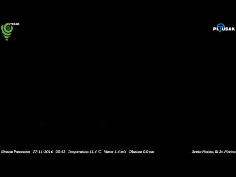 Sveta Marina, Rt Sv. Marina 26-11-2016 Night HD TimeLapse
