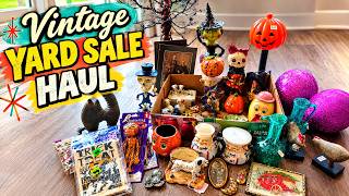 HUGE Vintage Yard Sale Haul! Halloween, Old Postcards & More!
