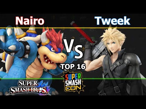 P1|Tweek (Cloud) vs. NRG|Nairo (Bowser & Zero Suit) - Wii U Singles Top 16 - SSC2017