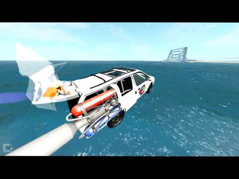 Agressive Water Sliding Crashes - BeamNG DRIVE CrashTherapy