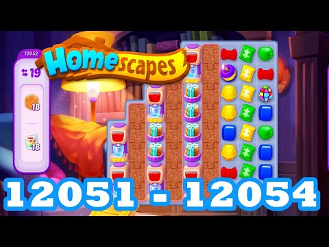 Homescapes Level 12051 - 12054 HD 3 - match puzzle Gameplay | android | IOS | 12052 | 12053