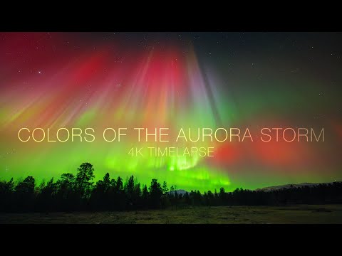 Colors of the auroral storm - 4K timelapse