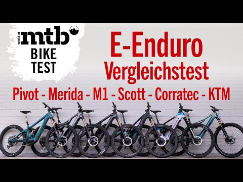 E-Enduro Test 2025: 6 Top E-Mountainbikes im Vergleich | Merida, Scott, KTM, Pivot, Corratec, M1