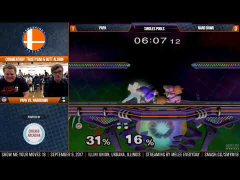 Show Me Your Moves 18 - Papa (Ice Climber) vs. Nard Dawg (C. Falcon) - SSBM - Singles Pools