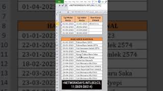 Download lagu Menghitung Hari Efektif Kerja dengan Rumus Excel Dasar mp3