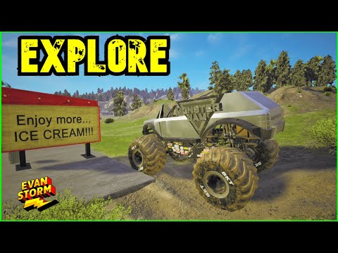 Monster Jam Steel Titans 2 Game: First Time Online Explore Bark Park & Dad Play Together