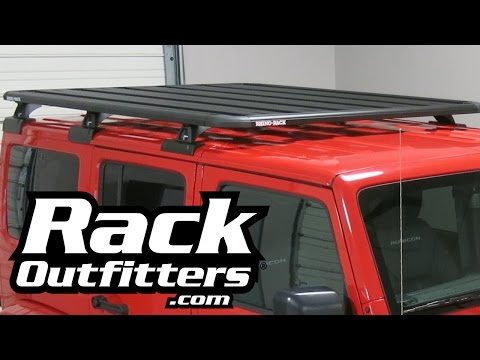 Jeep Wrangler Unlimited Rubicon Rhino-Rack BackBone Platform Roof Rack '07-'16 by Rack Attack