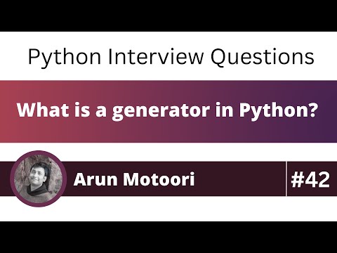 Generators In Python Interview Question