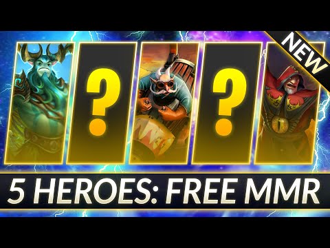 5 BEST HEROES to Main for FREE MMR (Solo Queue Meta Gods) - Dota 2 Guide