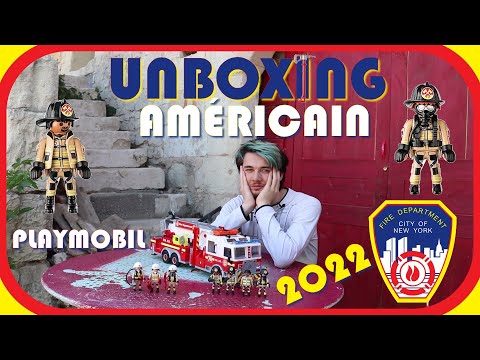 PLAYMOBIL FIRE TRUCK WITH LADDER REF 70935 FROM 2022 UNBOXING IN FRENCH 👩‍🚒👨‍🚒🚒🔴⚪🚨 !