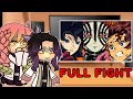 Hashiras React To Tanjiro Giyu Vs Akaza FULL FIGHT
