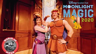 I met Hercules and Megara at Disney&#39;s Moonlight Magic Event 2020! Food, Friends &amp; Rides