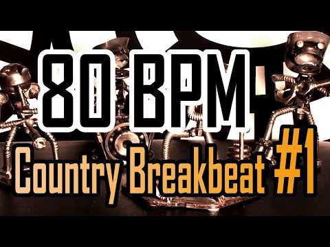 80 BPM - Country Breakbeat #1 - 4/4 Drum Beat - Drum Track