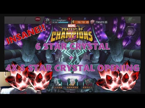 ABSOLUTELY INSANE 4x 5 Star and 6 Star Crystal Opening | Marvel Contest of Champions