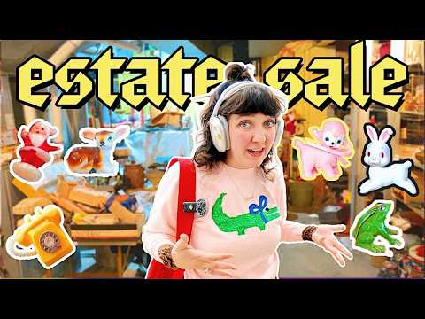 This estate sale is FULL of miniatures & craft supplies (╥﹏╥) 🌟 come thrift with me!